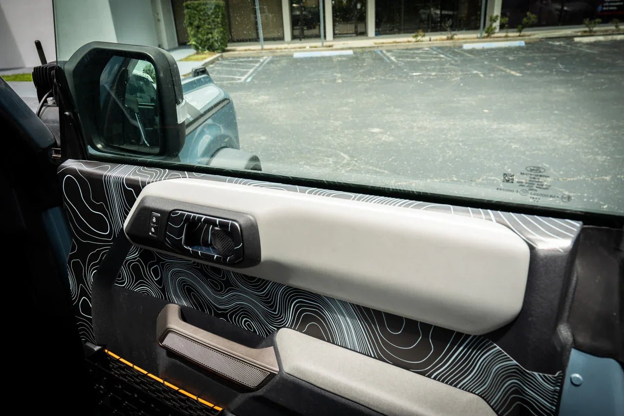 Topographic Upper Door Overlay Kit (Printed Series) - 2021+ Bronco 4 Door - Speedlogix