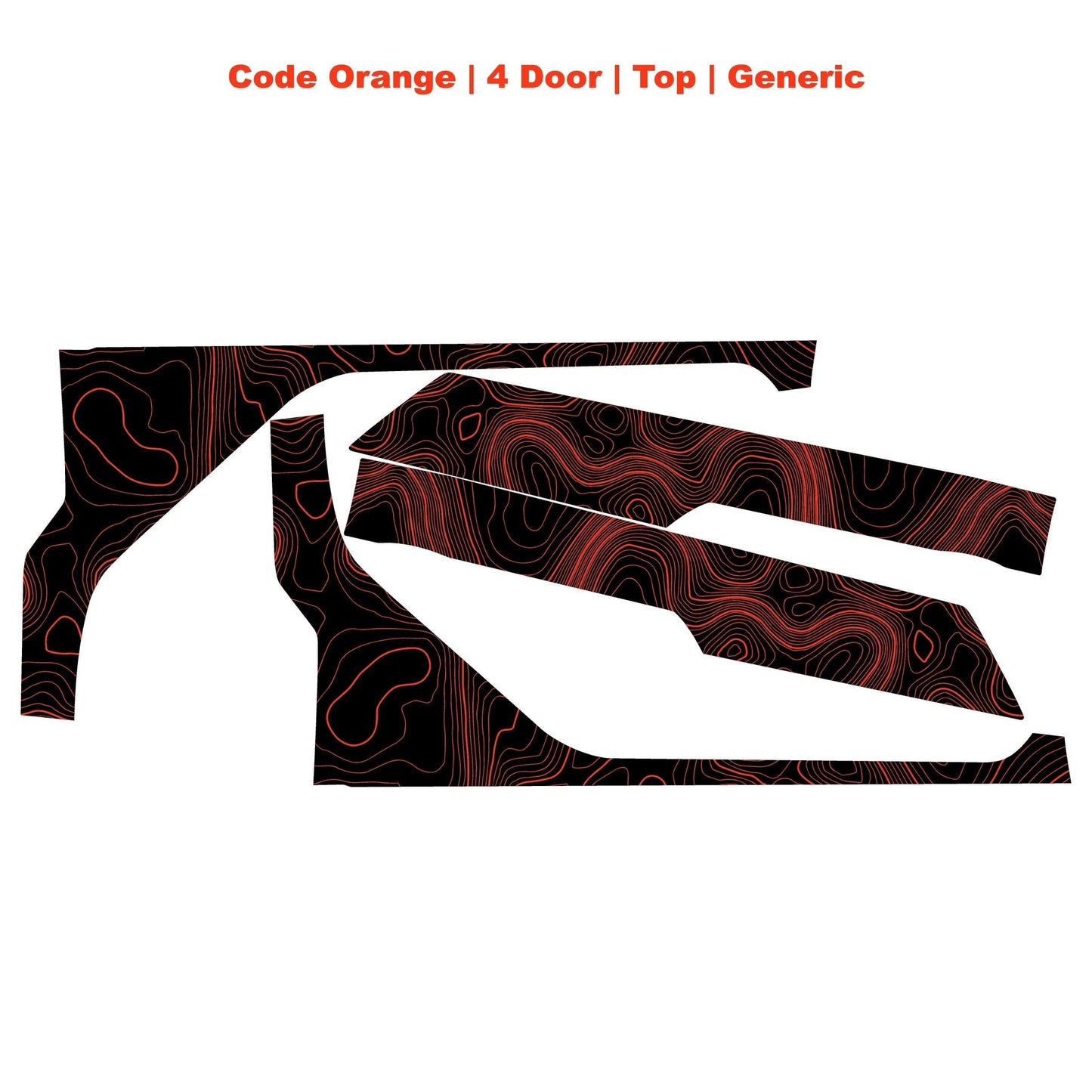 Topographic Upper Door Overlay Kit (Printed Series) - 2021+ Bronco 4 Door - Speedlogix