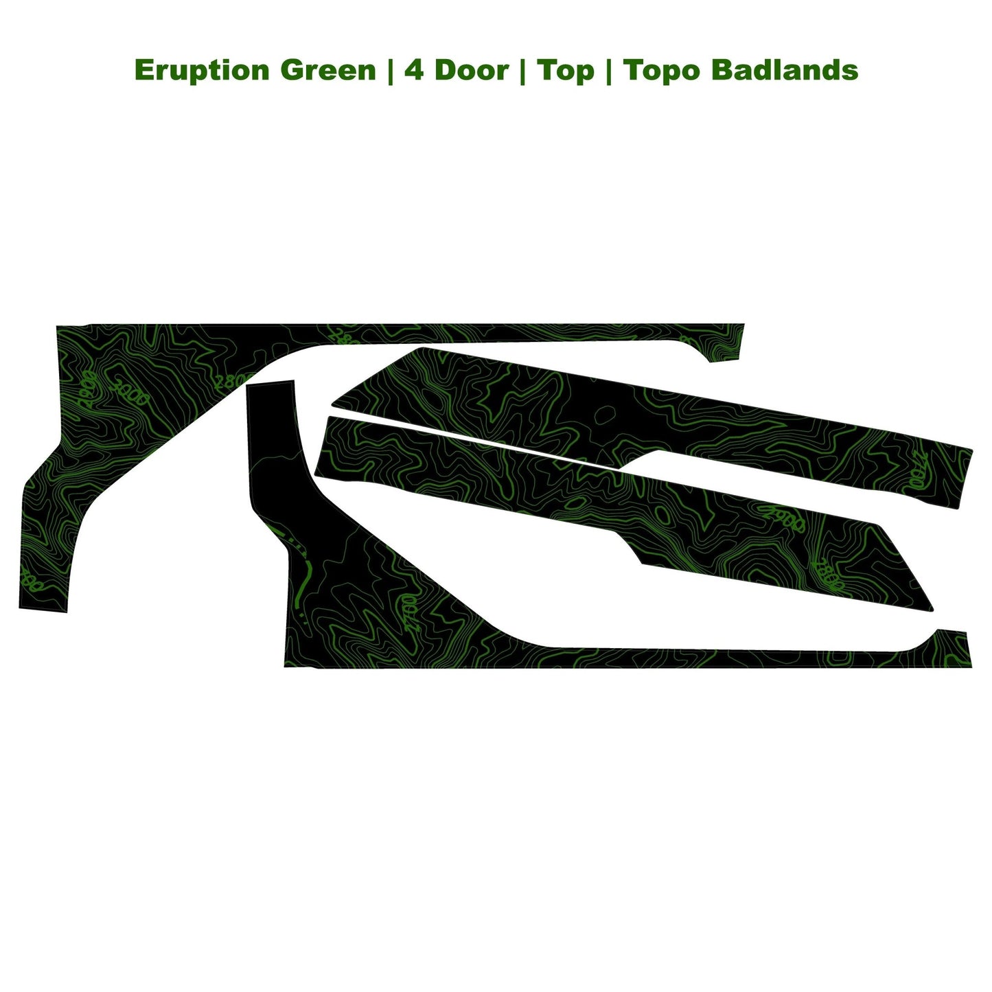Topographic Upper Door Overlay Kit (Printed Series) - 2021+ Bronco 4 Door - Speedlogix