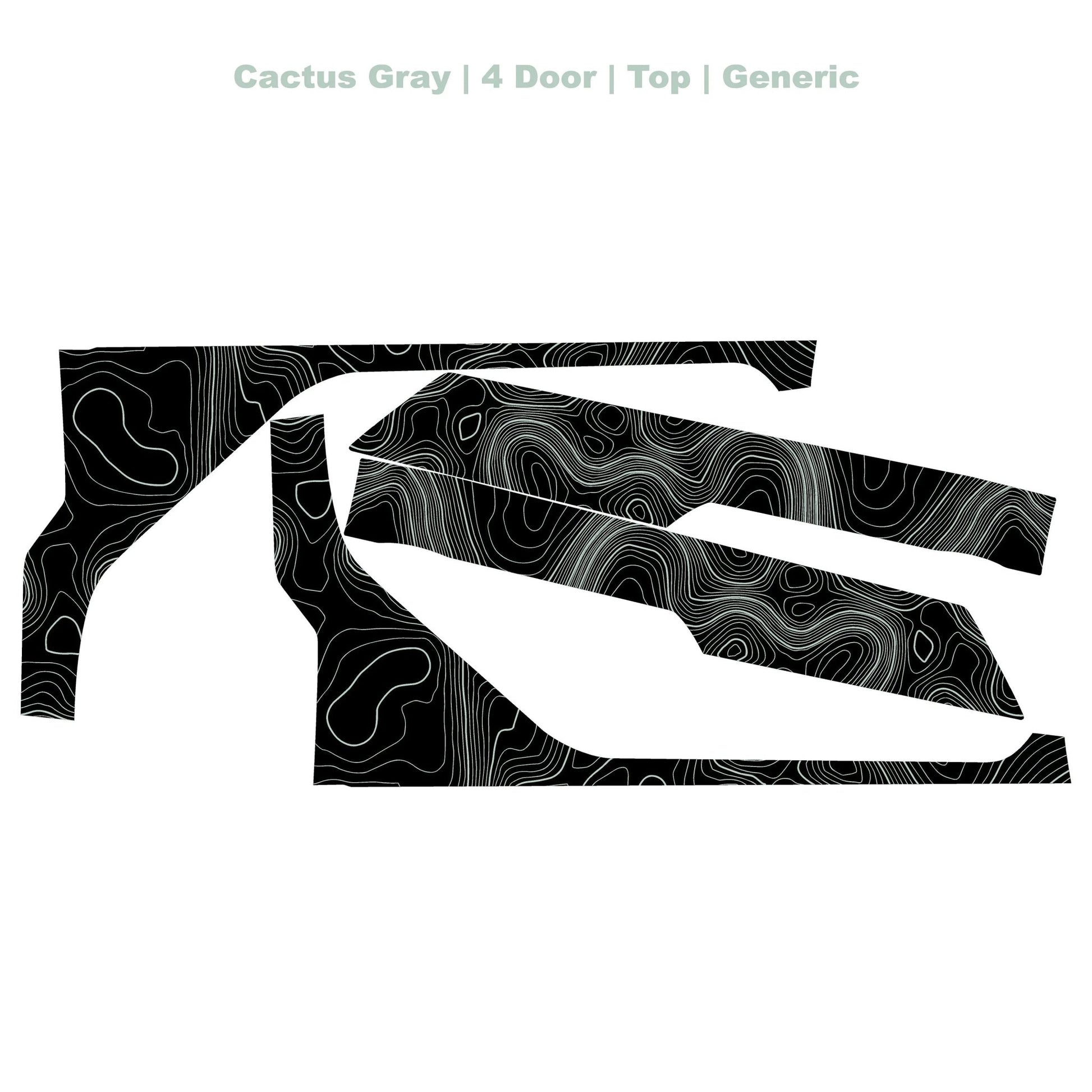 Topographic Upper Door Overlay Kit (Printed Series) - 2021+ Bronco 4 Door - Speedlogix