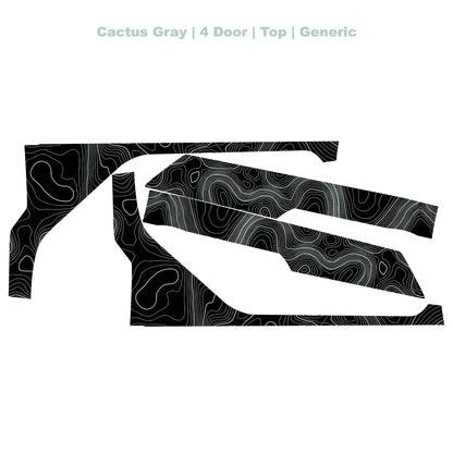 Topographic Upper Door Overlay Kit (Printed Series) - 2021+ Bronco 4 Door - Speedlogix