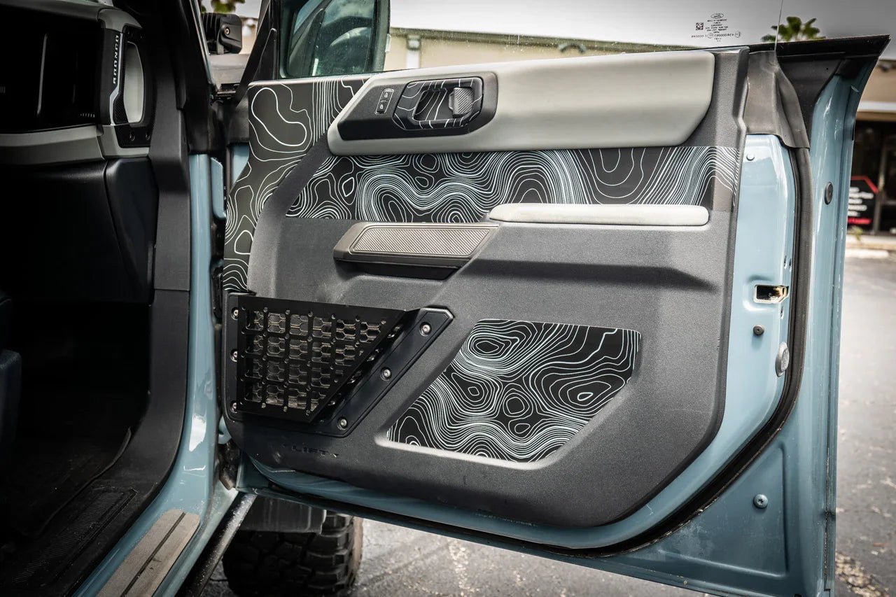 Topographic Upper Door Overlay Kit (Printed Series) - 2021+ Bronco 4 Door - Speedlogix