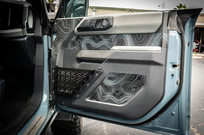 Topographic Upper Door Overlay Kit (Printed Series) - 2021+ Bronco 4 Door - Speedlogix
