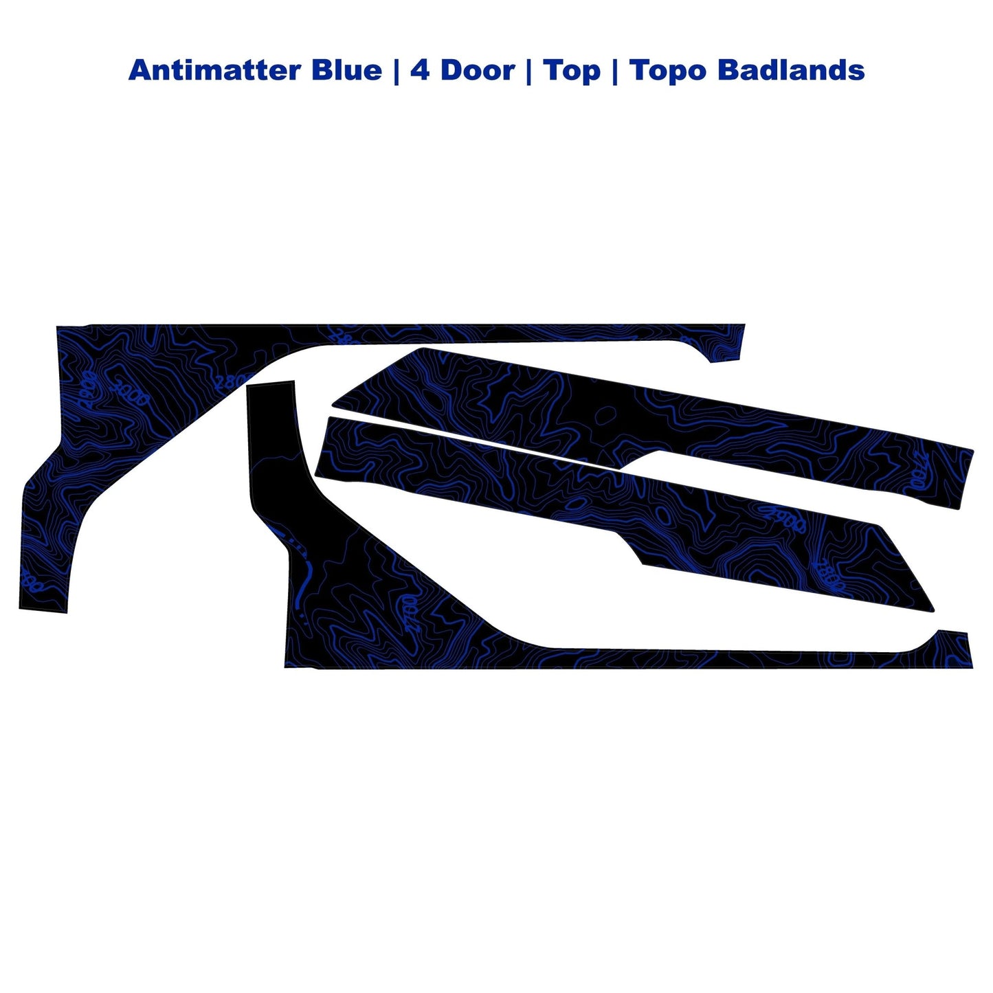 Topographic Upper Door Overlay Kit (Printed Series) - 2021+ Bronco 4 Door - Speedlogix