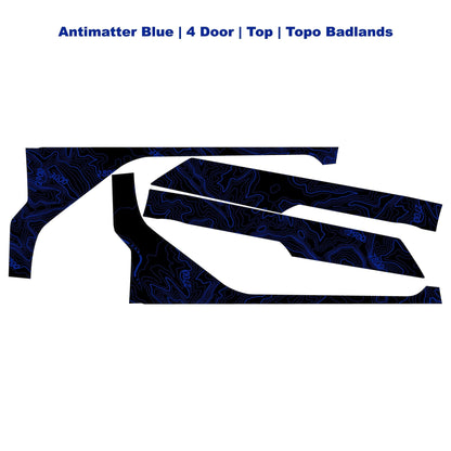 Topographic Upper Door Overlay Kit (Printed Series) - 2021+ Bronco 4 Door - Speedlogix