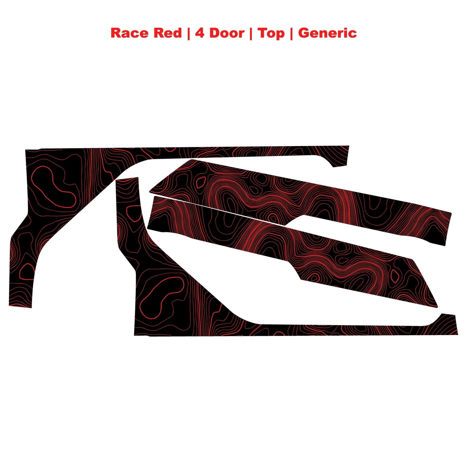 Topographic Upper Door Overlay Kit (Printed Series) - 2021+ Bronco 4 Door - Speedlogix