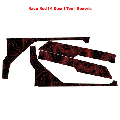 Topographic Upper Door Overlay Kit (Printed Series) - 2021+ Bronco 4 Door - Speedlogix