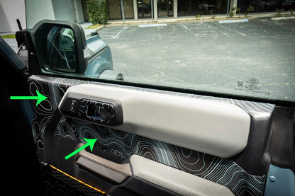 Topographic Upper Door Overlay Kit (Printed Series) - 2021+ Bronco 4 Door - Speedlogix