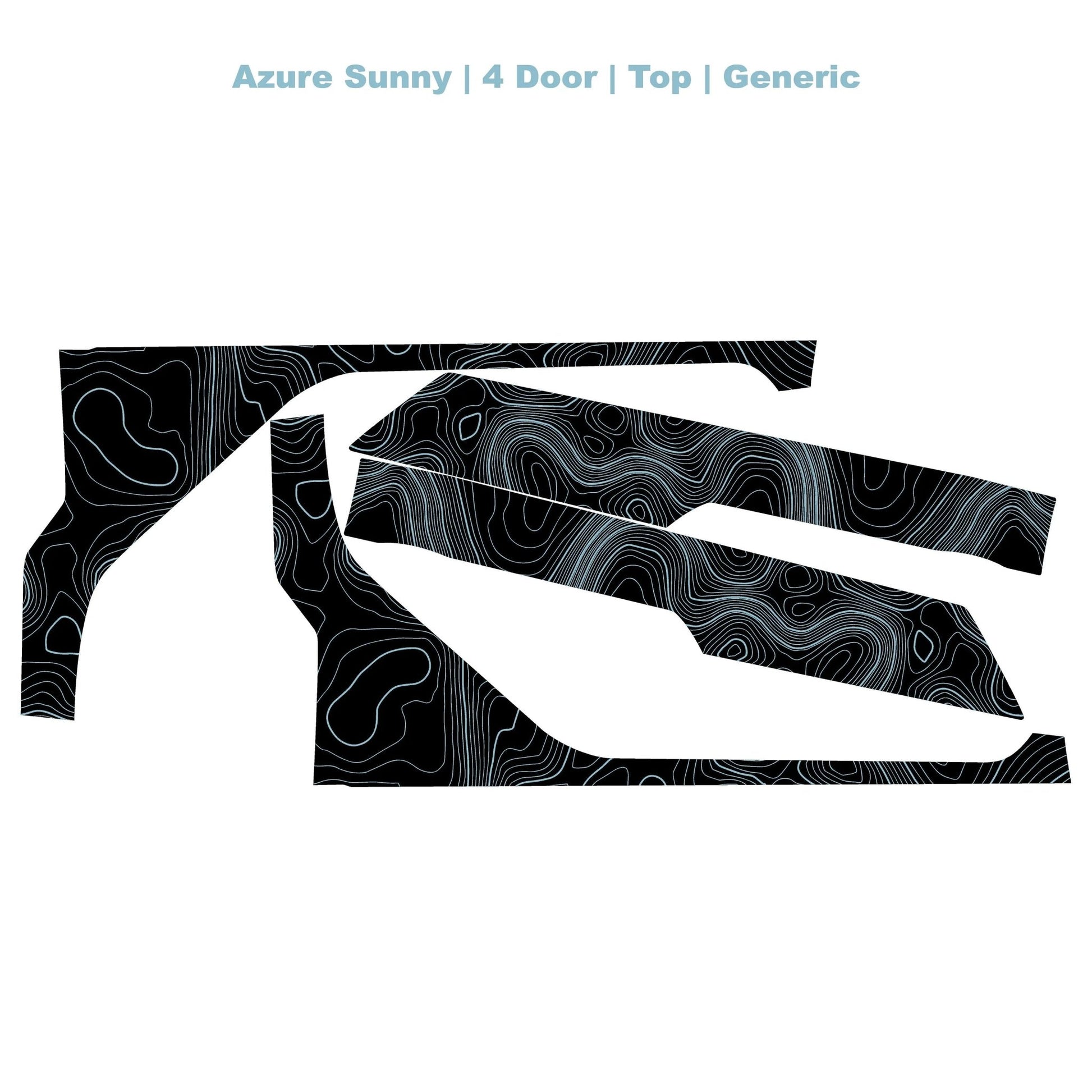 Topographic Upper Door Overlay Kit (Printed Series) - 2021+ Bronco 4 Door - Speedlogix