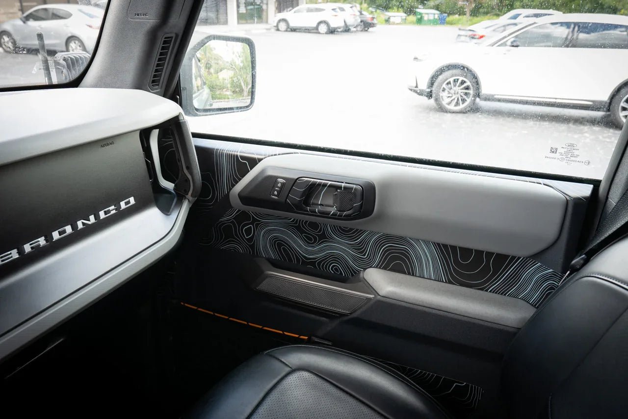 Topographic Upper Door Overlay Kit (Printed Series) - 2021+ Bronco 4 Door - Speedlogix