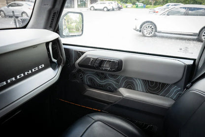 Topographic Upper Door Overlay Kit (Printed Series) - 2021+ Bronco 4 Door - Speedlogix
