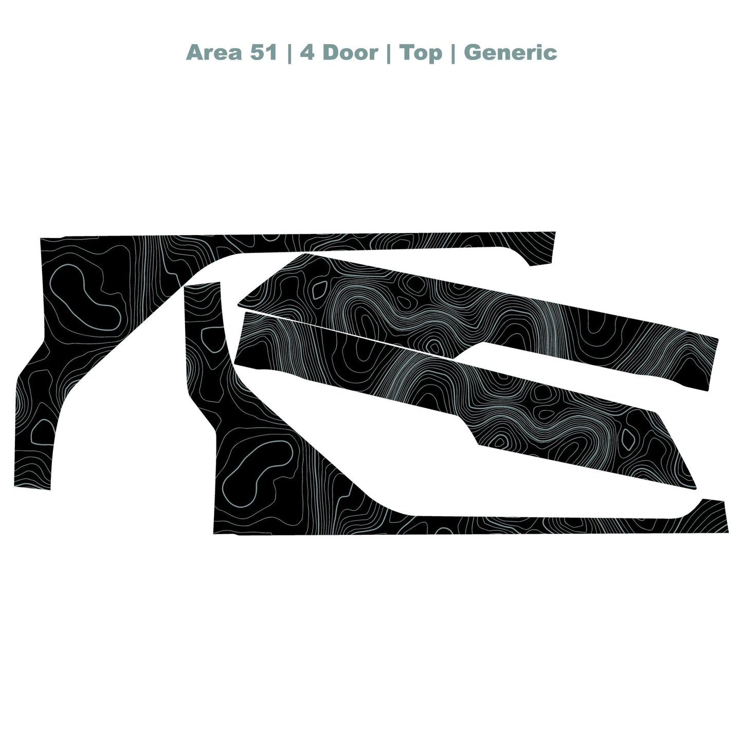 Topographic Upper Door Overlay Kit (Printed Series) - 2021+ Bronco 4 Door - Speedlogix