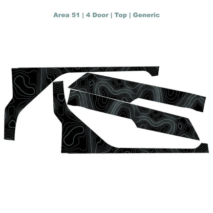 Topographic Upper Door Overlay Kit (Printed Series) - 2021+ Bronco 4 Door - Speedlogix