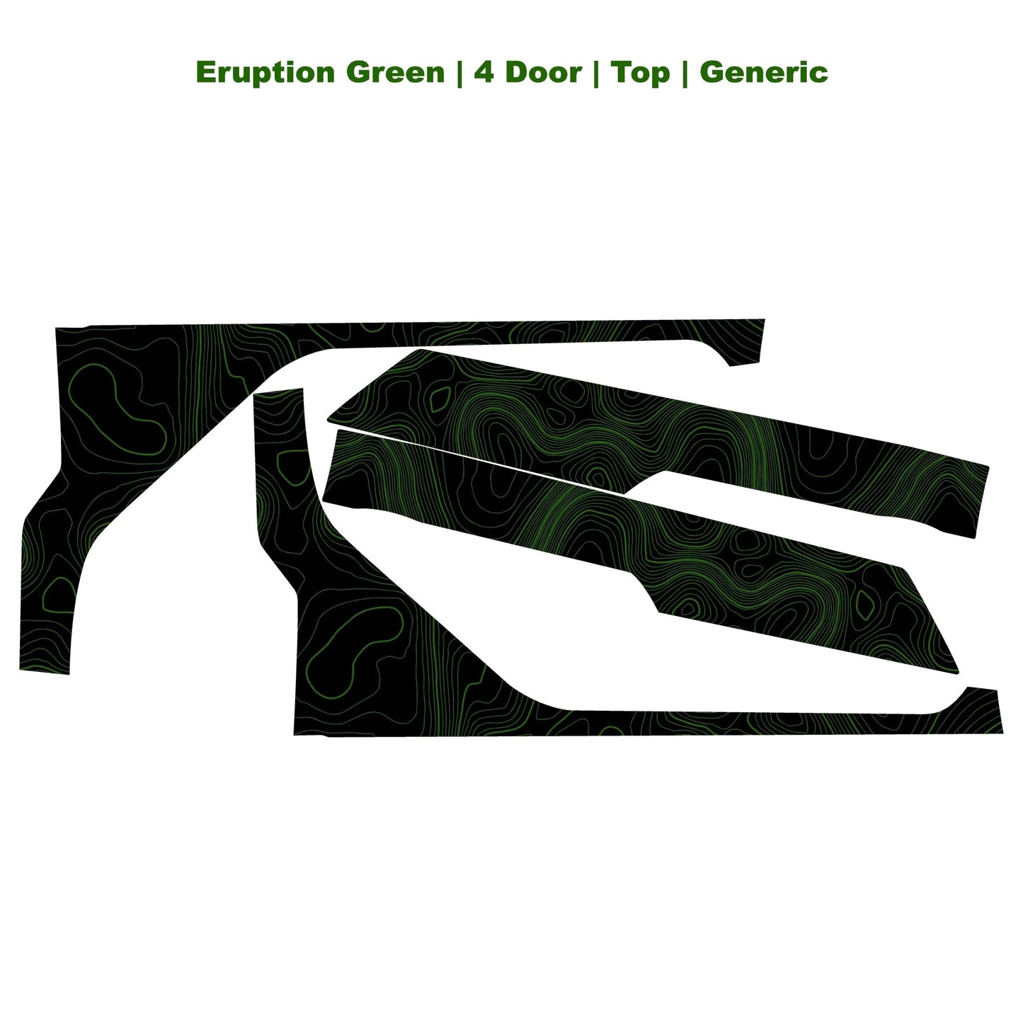 Topographic Upper Door Overlay Kit (Printed Series) - 2021+ Bronco 4 Door - Speedlogix