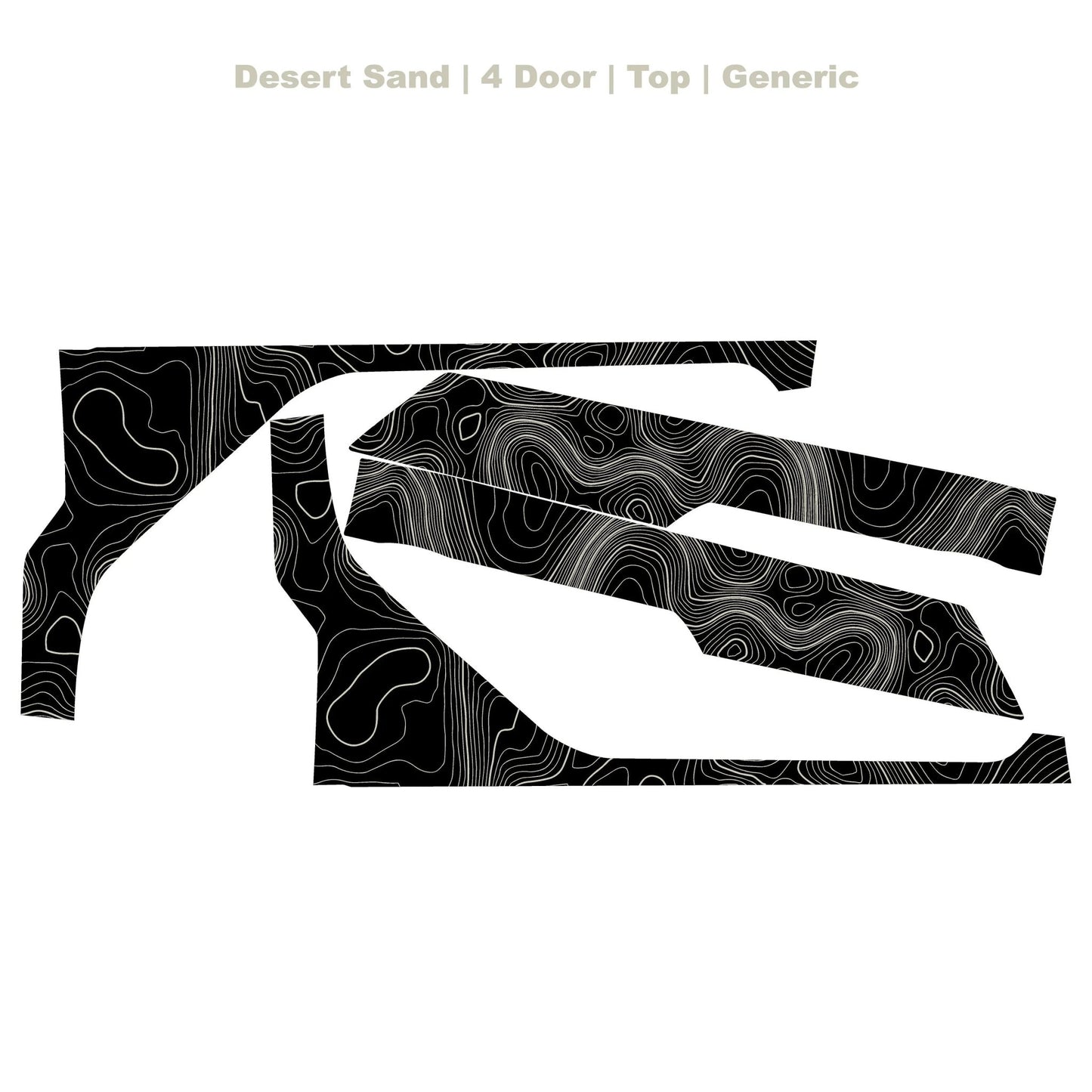 Topographic Upper Door Overlay Kit (Printed Series) - 2021+ Bronco 4 Door - Speedlogix