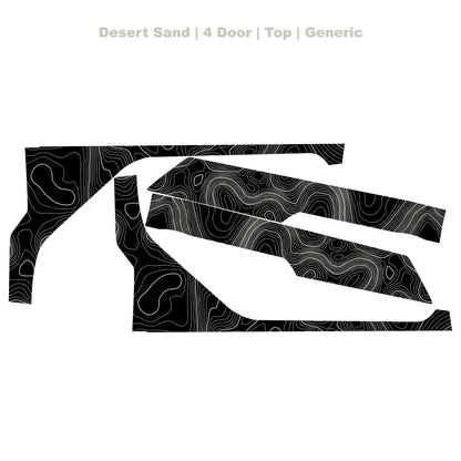 Topographic Upper Door Overlay Kit (Printed Series) - 2021+ Bronco 4 Door - Speedlogix