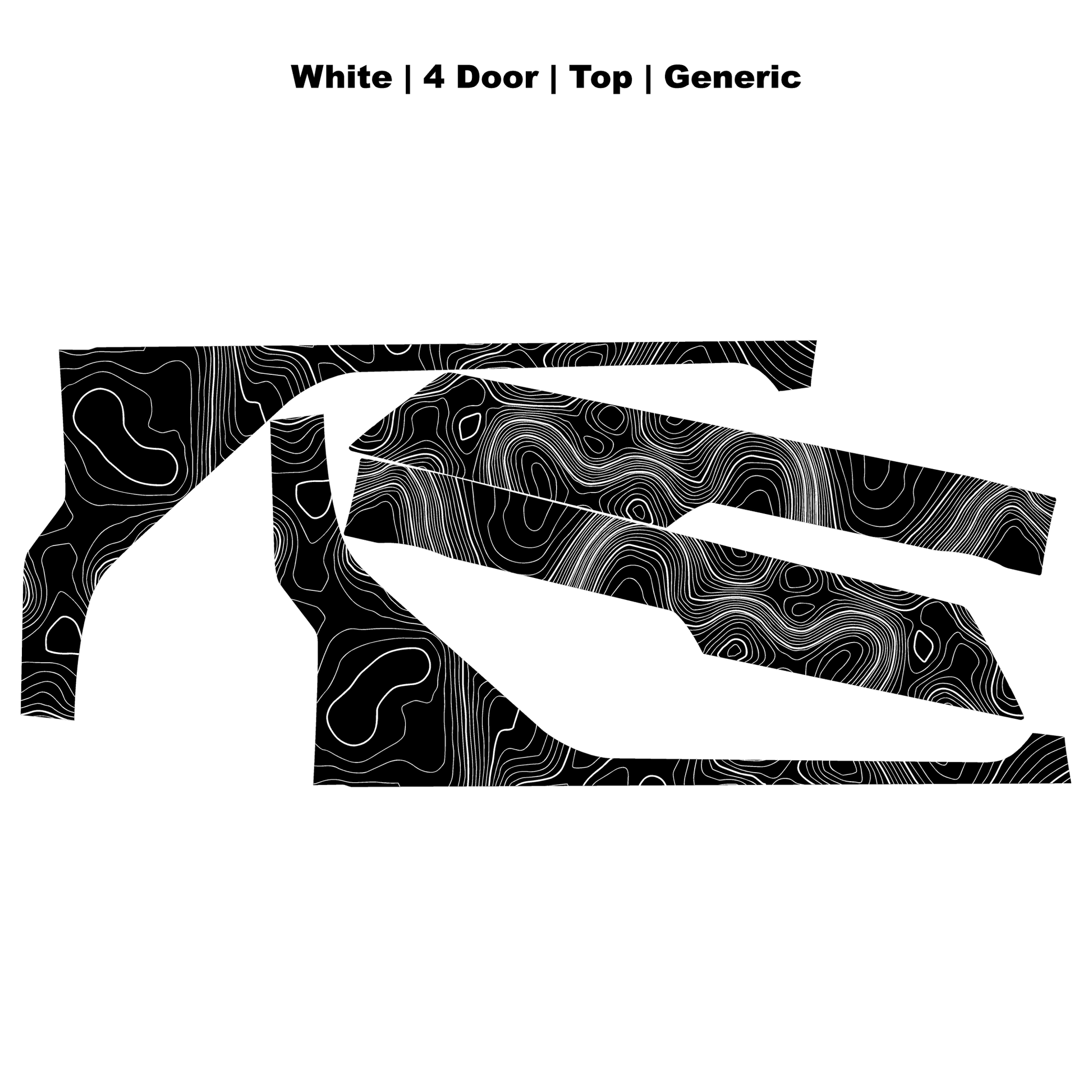 Topographic Upper Door Overlay Kit (Printed Series) - 2021+ Bronco 4 Door - Speedlogix