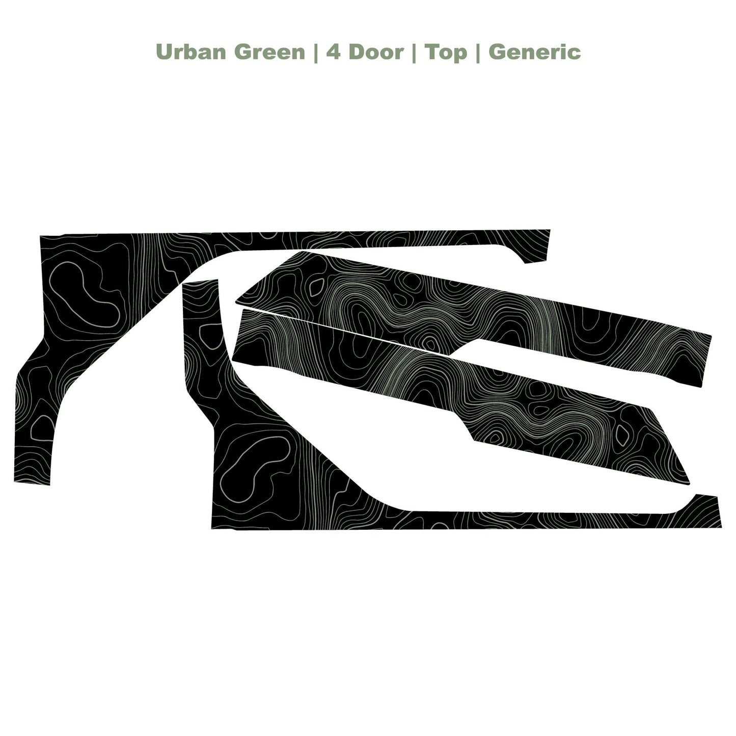 Topographic Upper Door Overlay Kit (Printed Series) - 2021+ Bronco 4 Door - Speedlogix