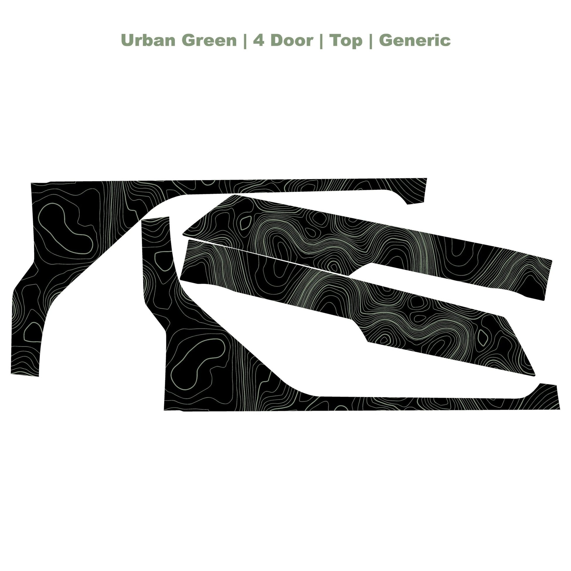 Topographic Upper Door Overlay Kit (Printed Series) - 2021+ Bronco 4 Door - Speedlogix