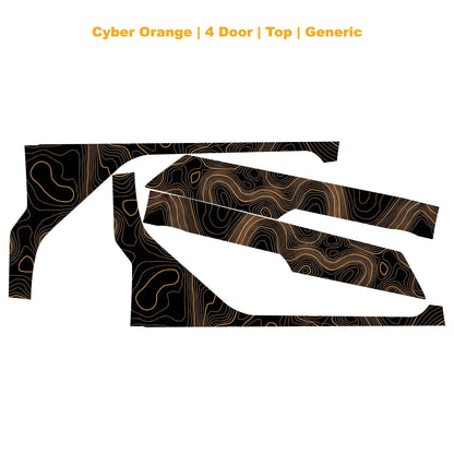 Topographic Upper Door Overlay Kit (Printed Series) - 2021+ Bronco 4 Door - Speedlogix