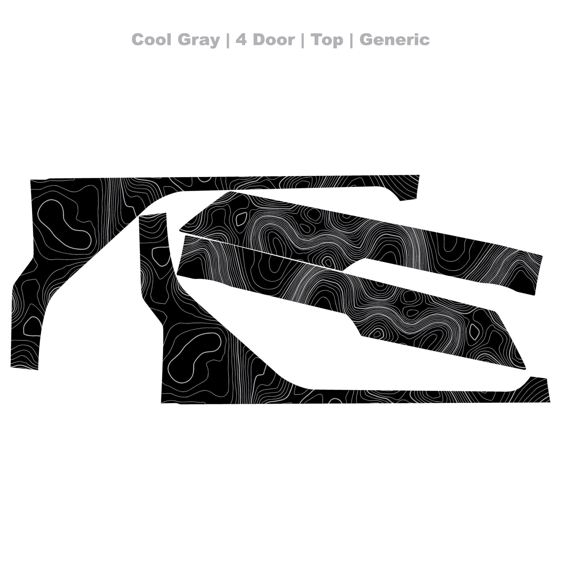 Topographic Upper Door Overlay Kit (Printed Series) - 2021+ Bronco 4 Door - Speedlogix