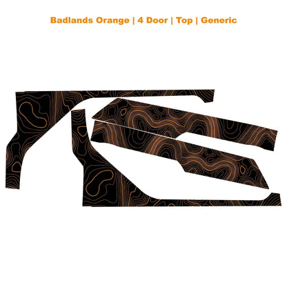 Topographic Upper Door Overlay Kit (Printed Series) - 2021+ Bronco 4 Door - Speedlogix