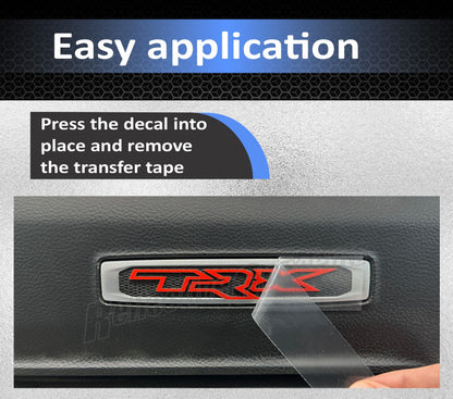 TRX Glovebox Emblem Overlay Decal   - 2021-2024 Ram TRX