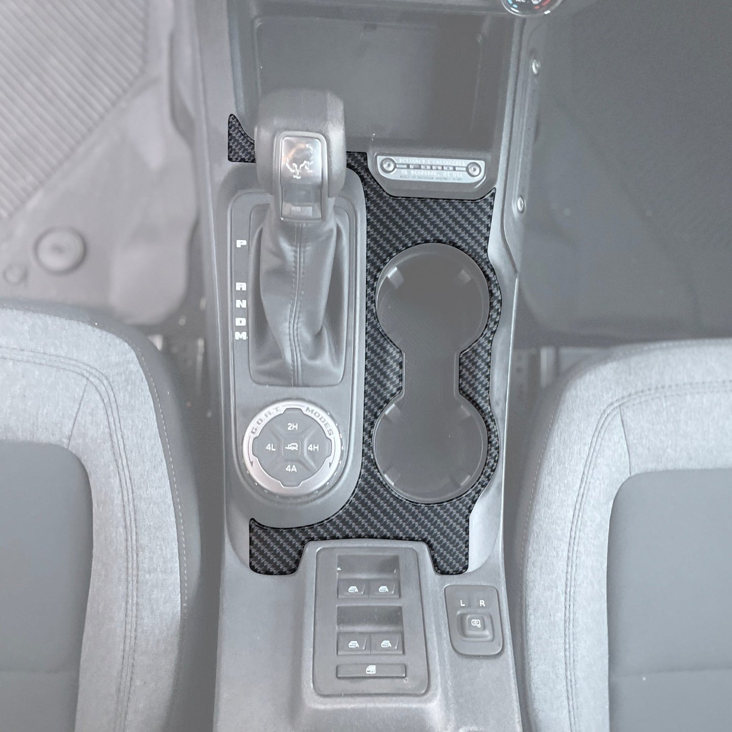 Transmission Center Console Accent Overlay Fits 2021 - 2024 Ford Bronco - Speedlogix