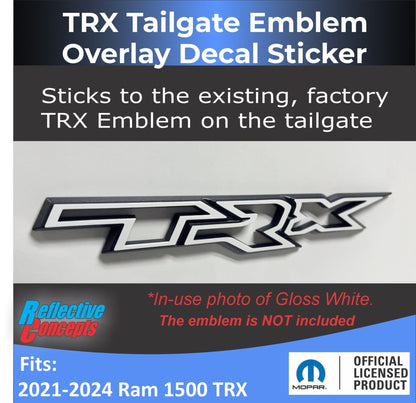 TRX Tailgate Emblem Overlay Decal - 2021 - 2024 Ram TRX - Speedlogix