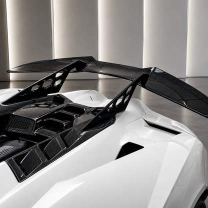 Upgrade Prepreg Blue Carbon Fiber Rear Spoiler Wing for Lamborghini Revuelto