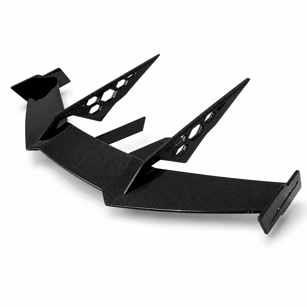 DF Upgrade Dry Carbon Fiber Engine Deck Rear Spoiler Wing Kit for Lamborghini Revuelto