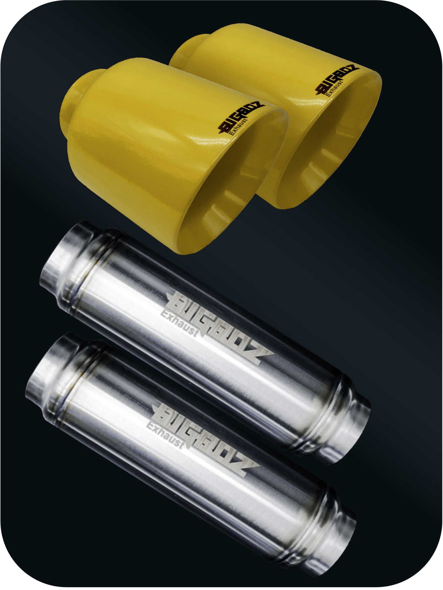 V6 DODGE CHARGER 2015 - 2023 SET BIGBOZ 5” TIPS + BIGBOZ 4 PAIR IN 2.5" BUNDLE - Speedlogix