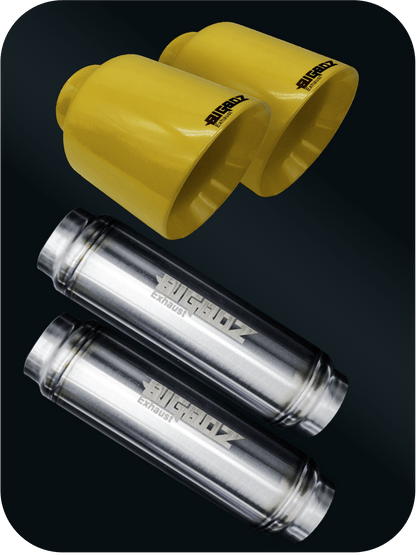 V6 DODGE CHARGER 2015 - 2023 SET BIGBOZ 5” TIPS + BIGBOZ 4 PAIR IN 2.5" BUNDLE - Speedlogix