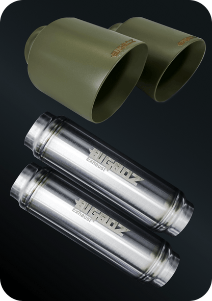 V6 DODGE CHARGER 2015 - 2023 SET BIGBOZ 5” TIPS + BIGBOZ 4 PAIR IN 2.5" BUNDLE - Speedlogix