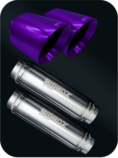 V6 DODGE CHARGER 2015 - 2023 SET BIGBOZ 5” TIPS + BIGBOZ 4 PAIR IN 2.5" BUNDLE - Speedlogix