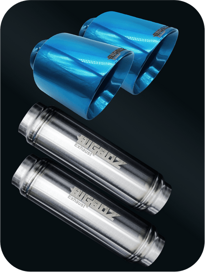 V6 DODGE CHARGER 2015 - 2023 SET BIGBOZ 5” TIPS + BIGBOZ 4 PAIR IN 2.5" BUNDLE - Speedlogix