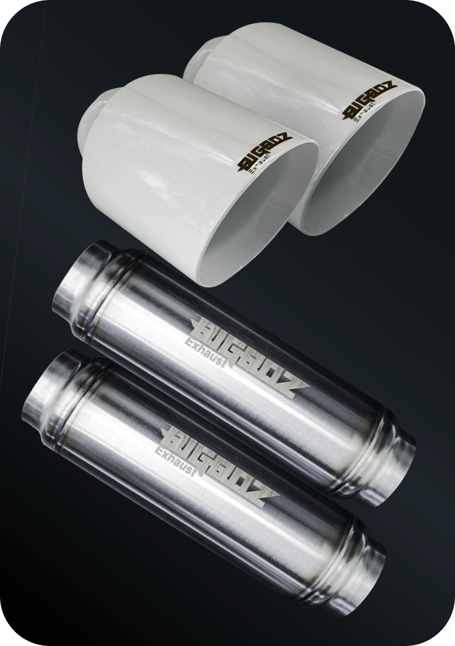 V6 DODGE CHARGER 2015 - 2023 SET BIGBOZ 5” TIPS + BIGBOZ 4 PAIR IN 2.5" BUNDLE - Speedlogix