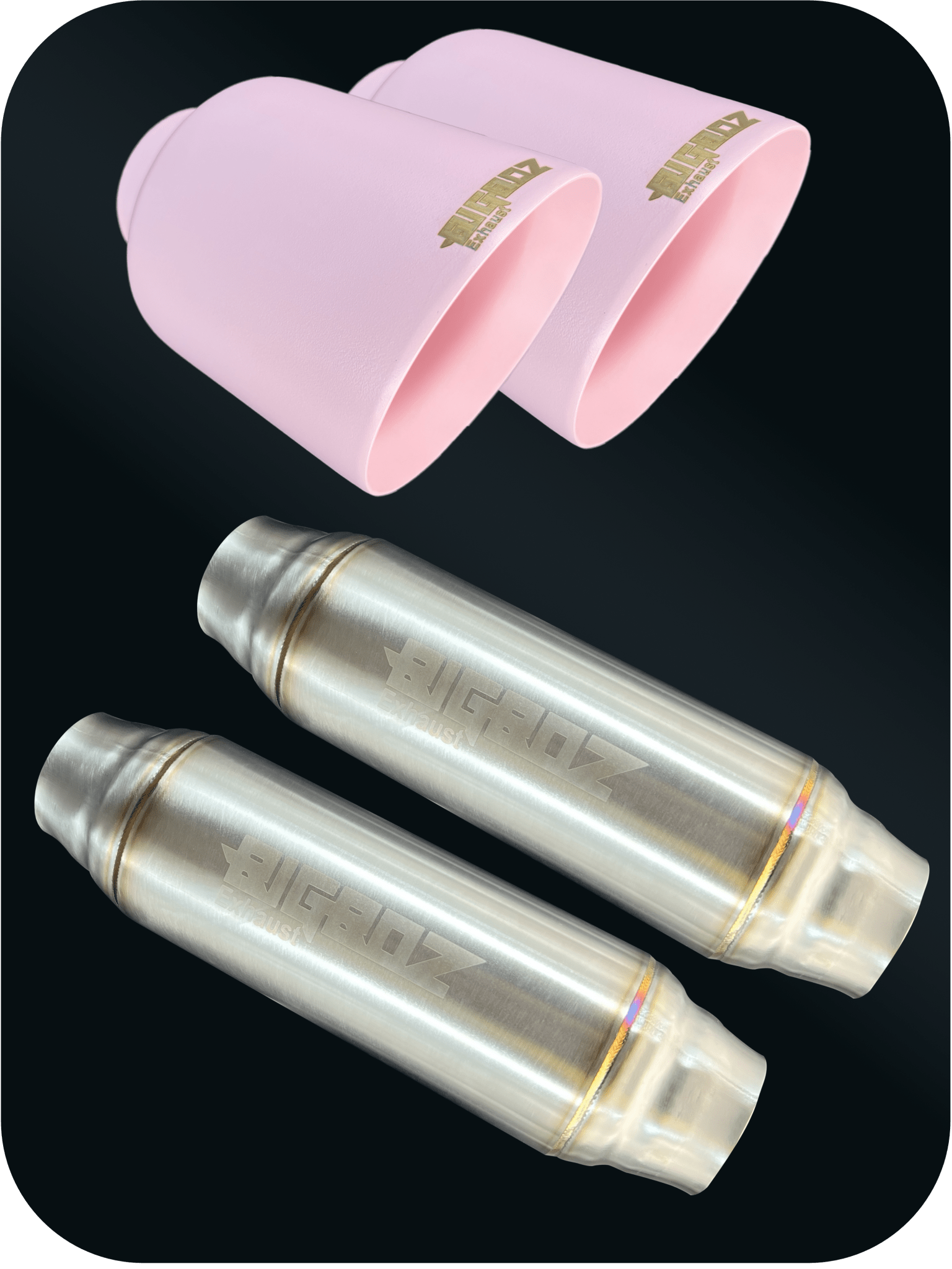 V6 DODGE CHARGER 2015 - 2023 SET BIGBOZ 5” TIPS + BIGBOZ 4 PAIR IN 2.5" BUNDLE - Speedlogix