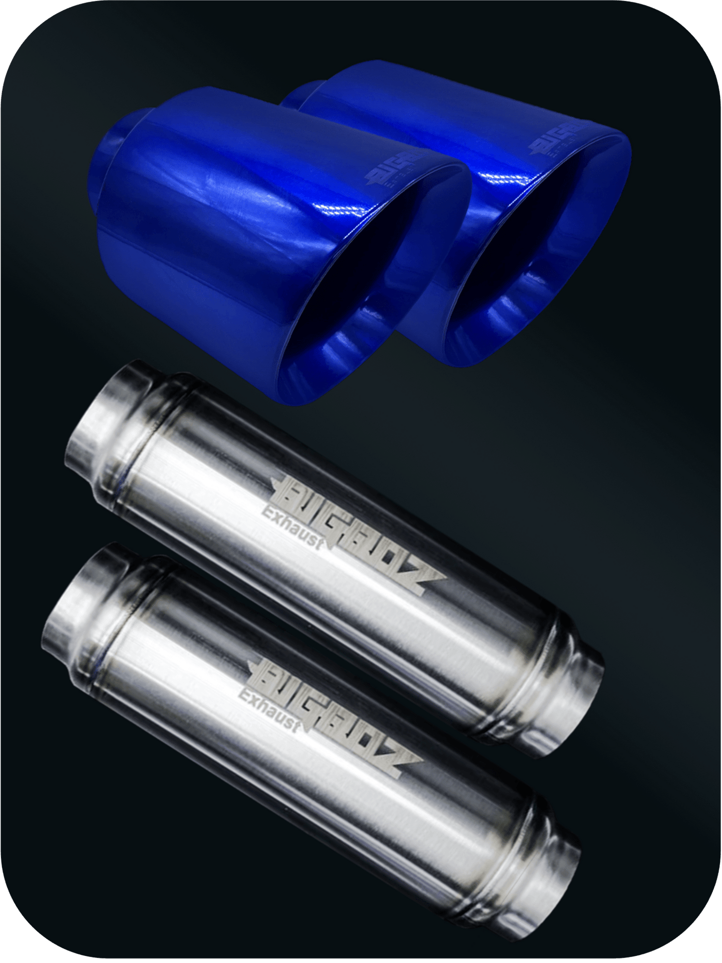 V6 DODGE CHARGER 2015 - 2023 SET BIGBOZ 5” TIPS + BIGBOZ 4 PAIR IN 2.5" BUNDLE - Speedlogix