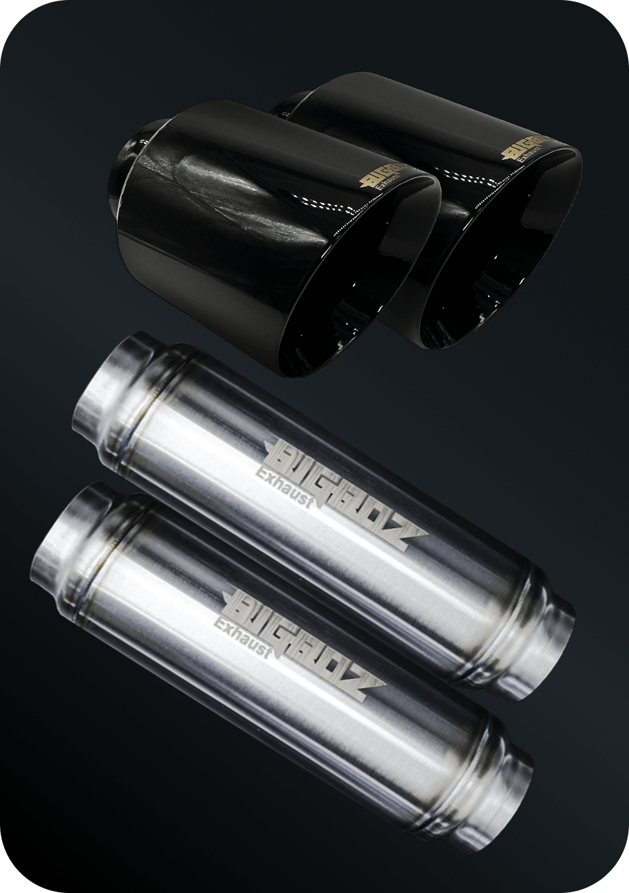 V6 DODGE CHARGER 2015 - 2023 SET BIGBOZ 5” TIPS + BIGBOZ 4 PAIR IN 2.5" BUNDLE - Speedlogix