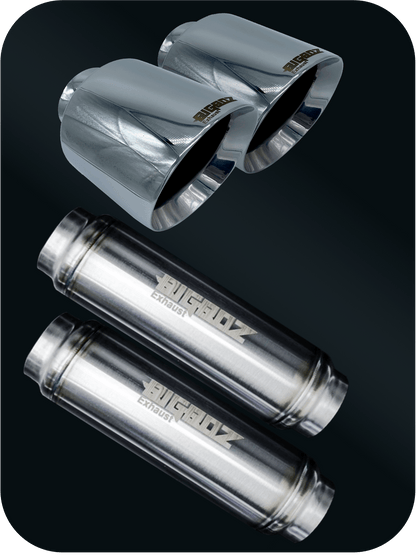 V6 DODGE CHARGER 2015 - 2023 SET BIGBOZ 5” TIPS + BIGBOZ 4 PAIR IN 2.5" BUNDLE - Speedlogix