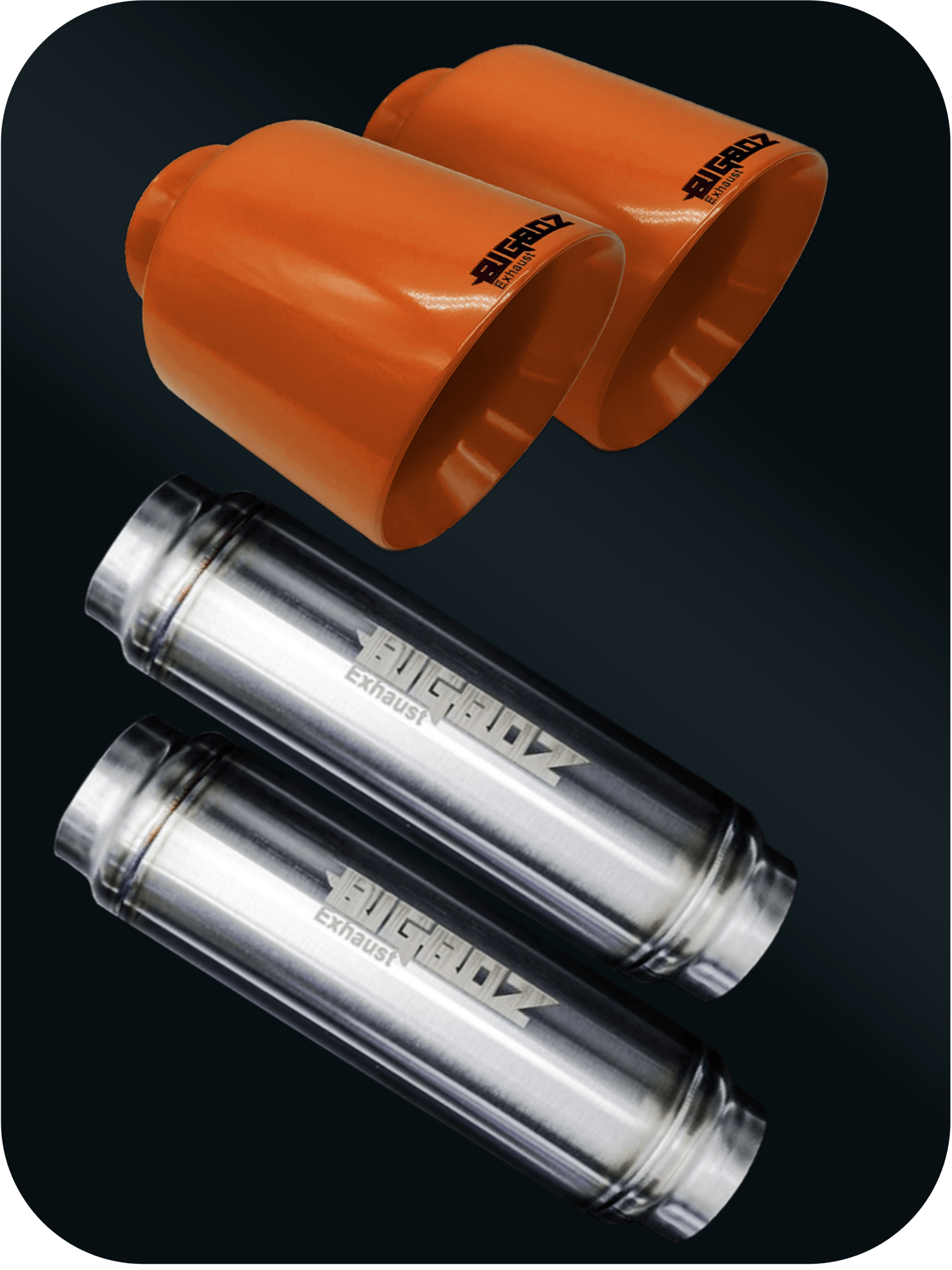 V6 DODGE CHARGER 2015 - 2023 SET BIGBOZ 5” TIPS + BIGBOZ 4 PAIR IN 2.5" BUNDLE - Speedlogix