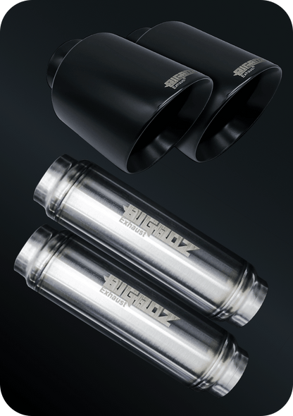 V6 DODGE CHARGER 2015 - 2023 SET BIGBOZ 5” TIPS + BIGBOZ 4 PAIR IN 2.5" BUNDLE - Speedlogix