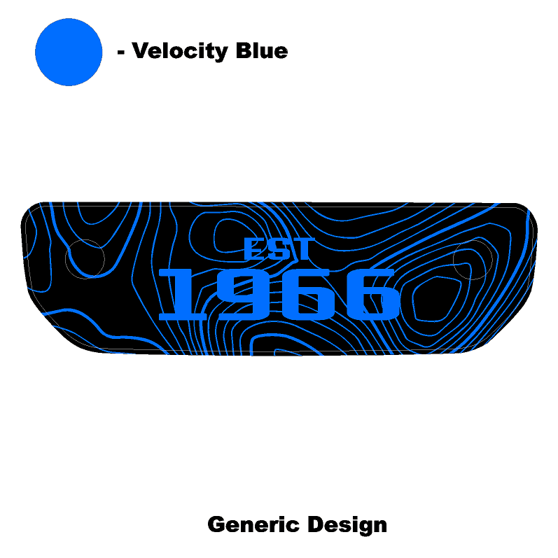 1966 Topographic Shifter Plate (Printed Series + Acrylic) - 2021+ Bronco