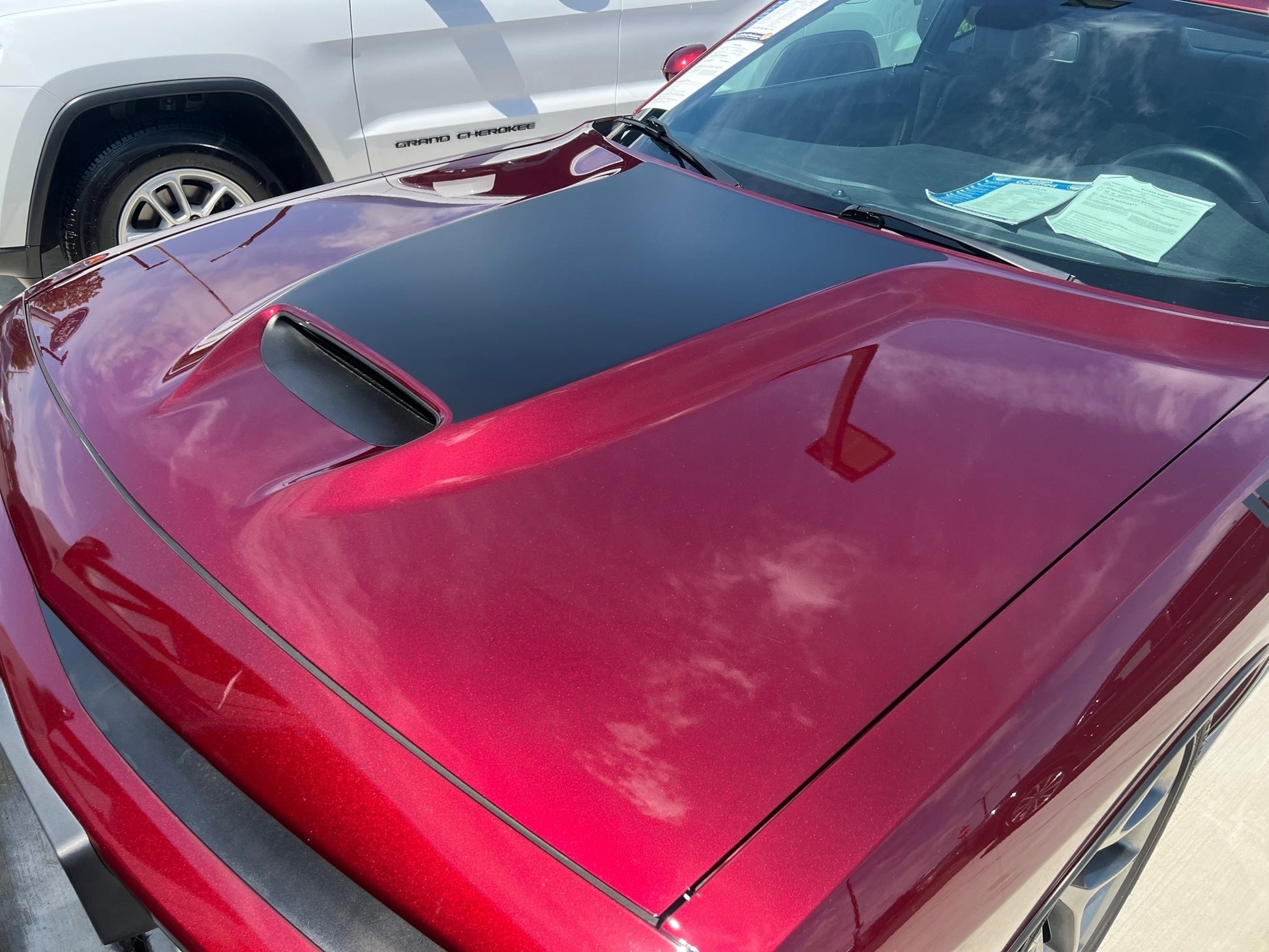 Vented Hood Decal Cover for 2014 - 2024 Dodge Challenger - Speedlogix