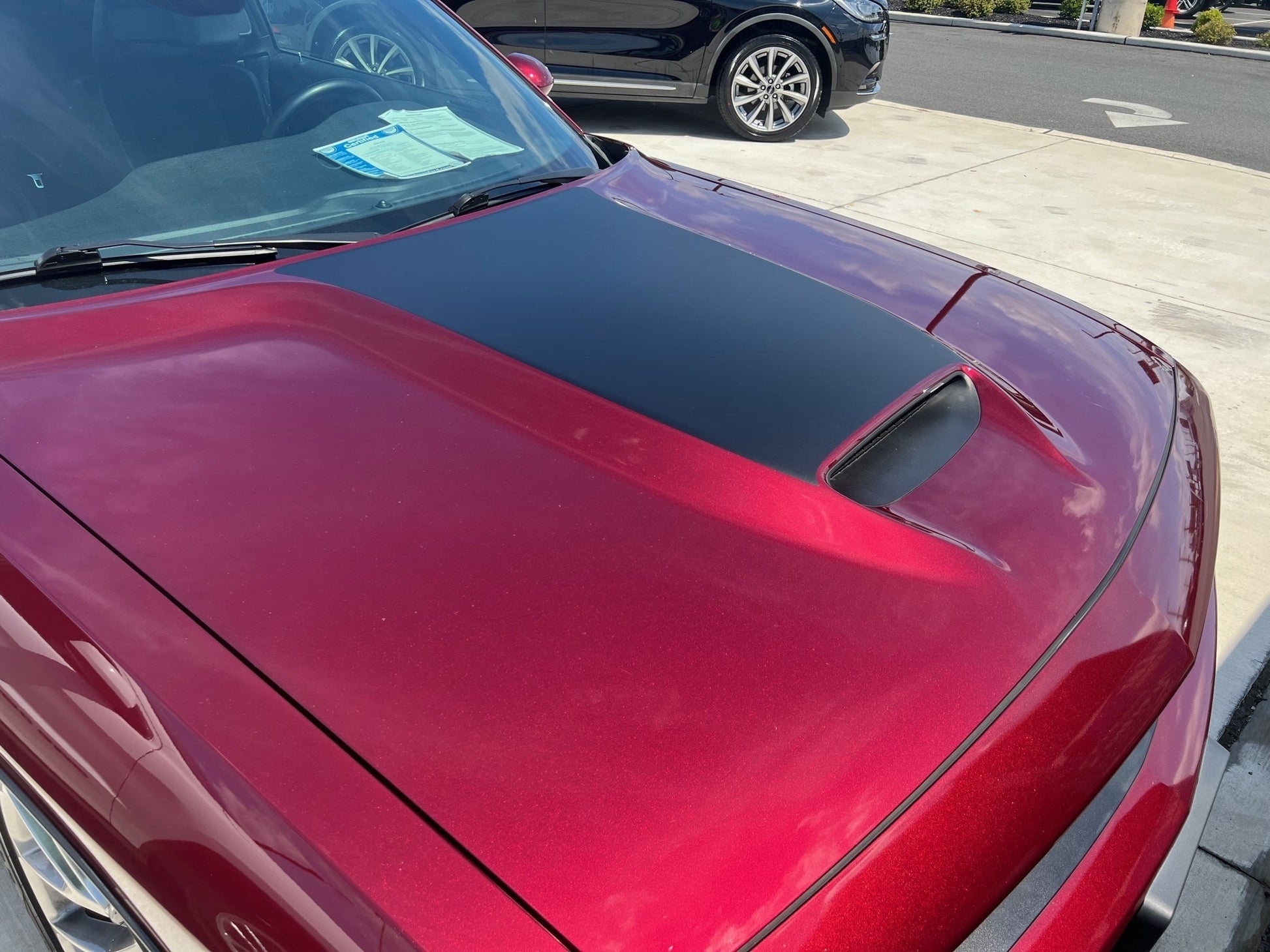 Vented Hood Decal Cover for 2014 - 2024 Dodge Challenger - Speedlogix