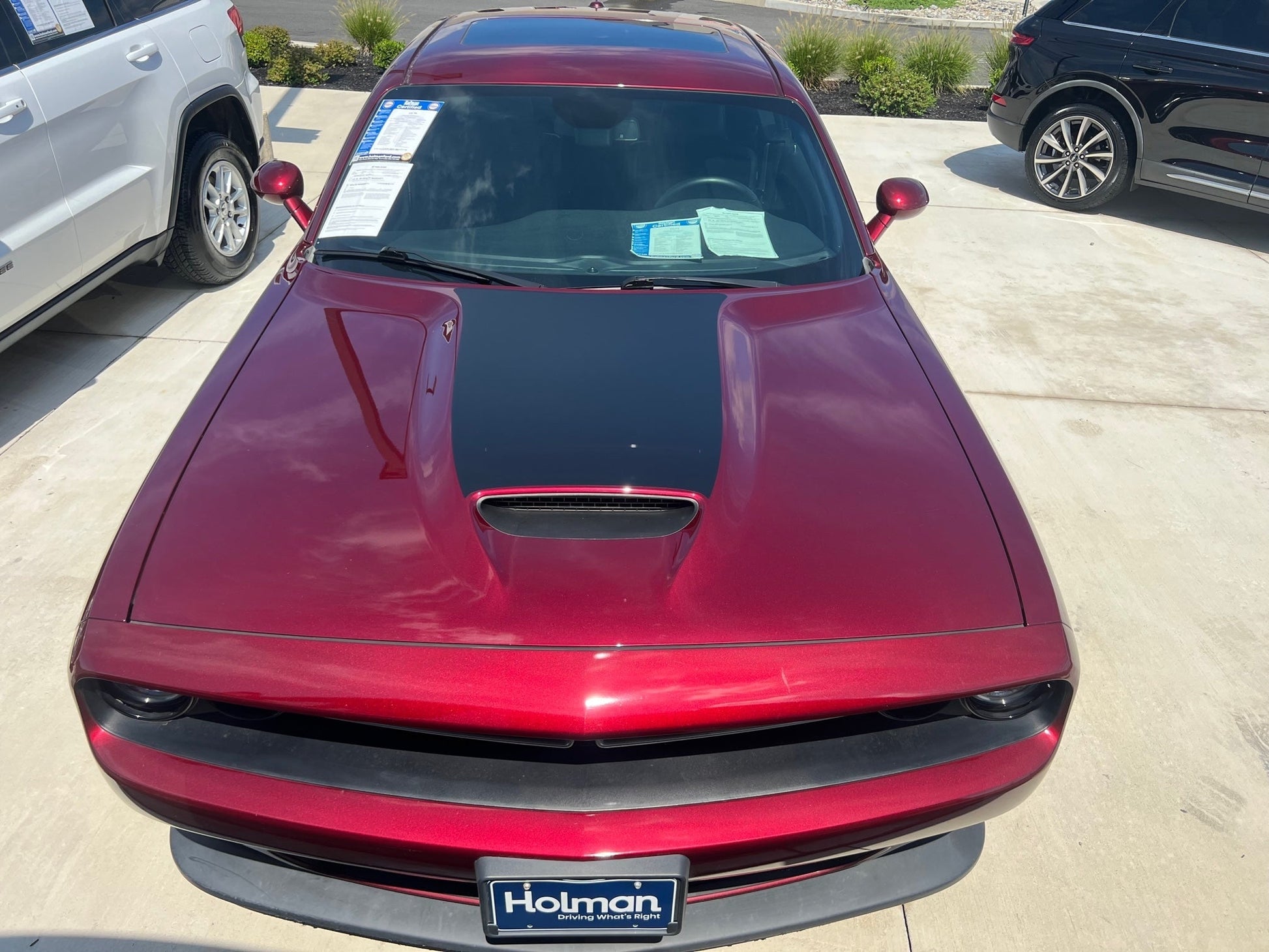 Vented Hood Decal Cover for 2014 - 2024 Dodge Challenger - Speedlogix