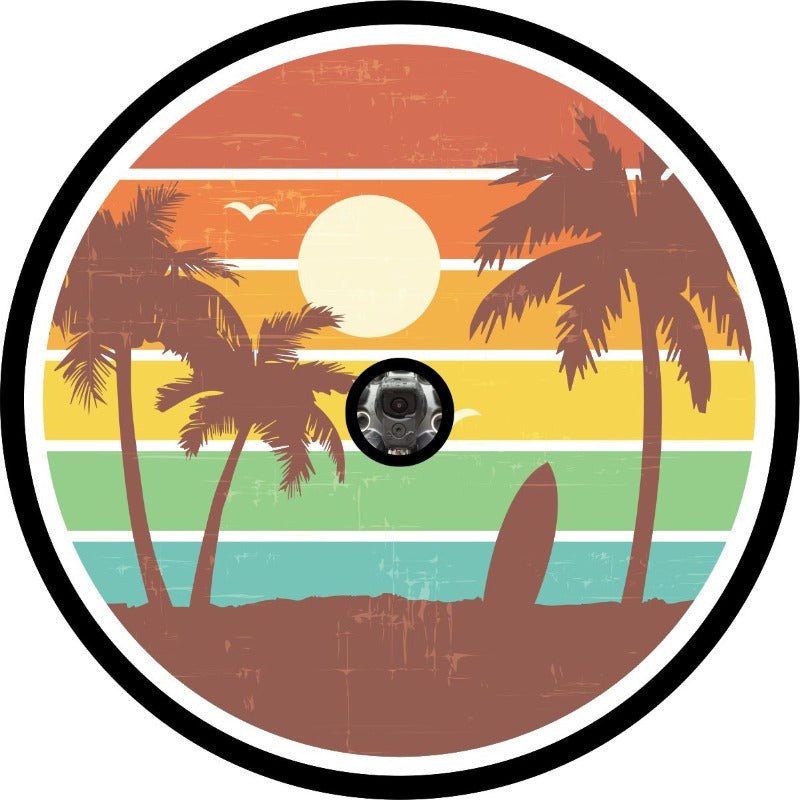 Vintage Beach + Surfboard Bronco Spare Tire Cover - Speedlogix