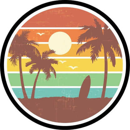 Vintage Beach + Surfboard Bronco Spare Tire Cover - Speedlogix