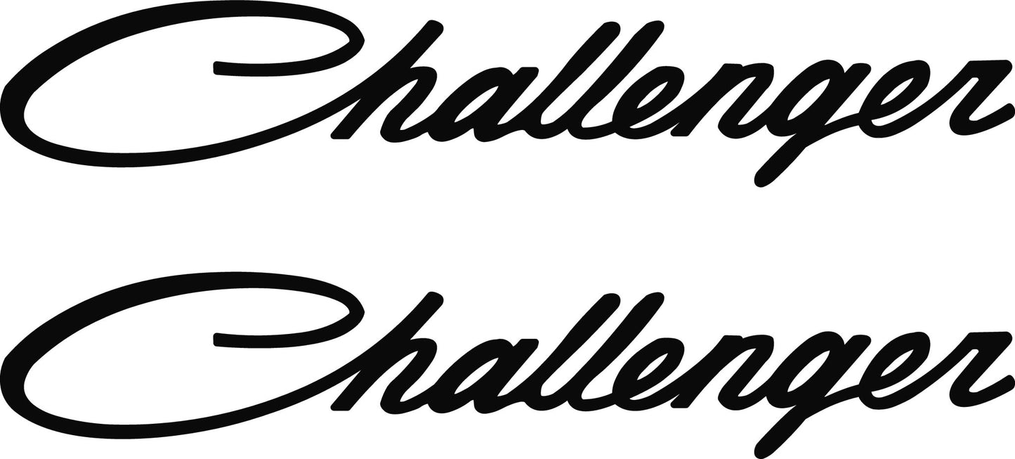 Vintage "Challenger" Quarter Panel Decals For The Dodge Challenger (x2) - Speedlogix